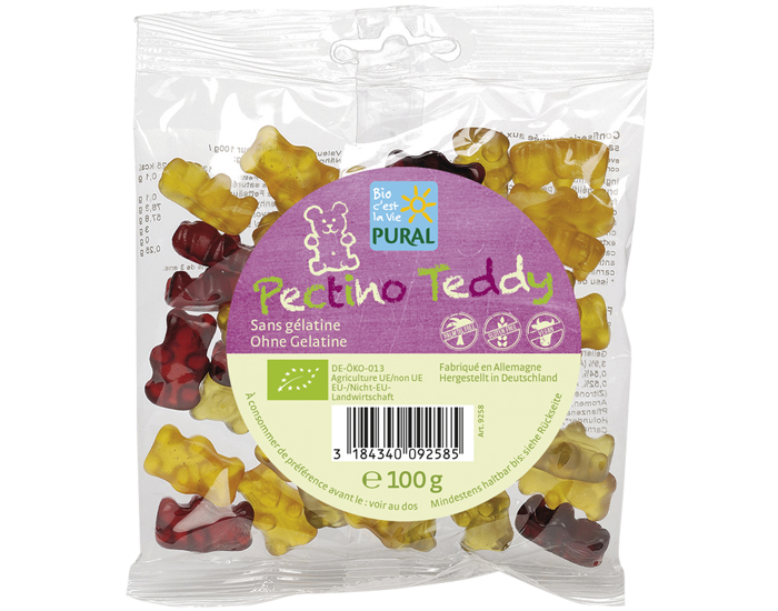 PURAL Bonbons Oursons Teddy sans Glatine - 100 g