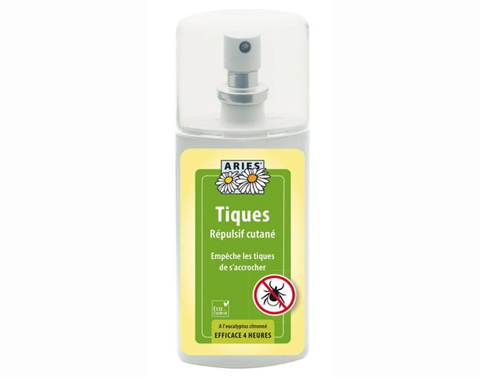 ARIES Spray Anti Tiques - Répulsif Cutané - 100 ml