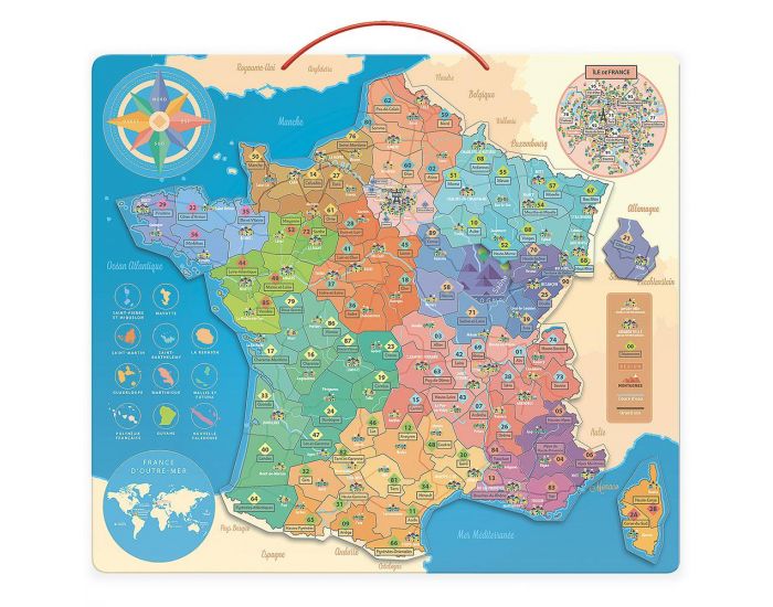 VILAC Carte de France magn�tique avec les Nouvelles R�gions - D�s 6 ans