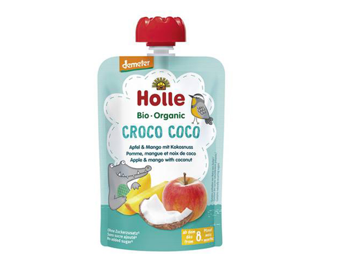 HOLLE Gourde Pomme Mangue Noix de Coco -100 g - Dès 8 mois