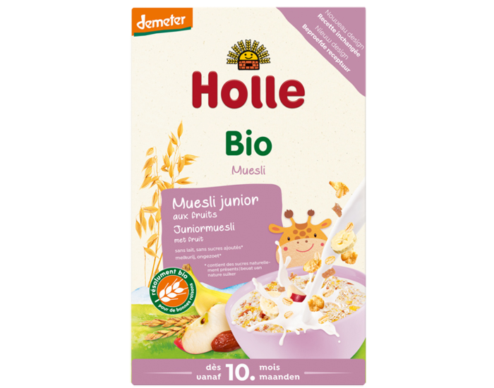 HOLLE Muesli Junior Multi-Céréales Fruits - 250 g - Dès 10 mois