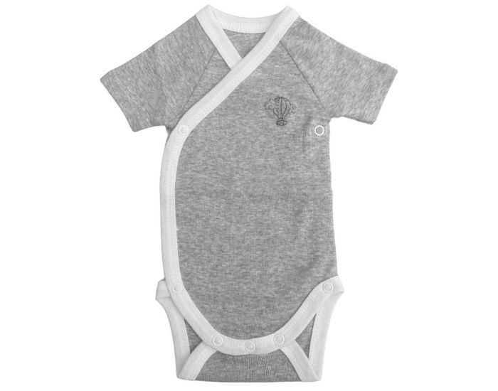 PREMIERS MOMENTS Body Manches Courtes - 100% Coton Bio - Perle