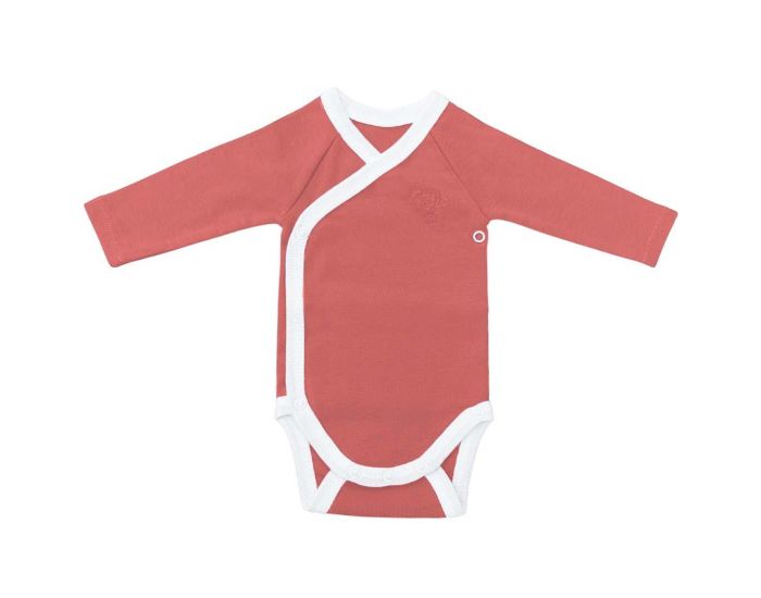 PREMIERS MOMENTS Body Manches Longues Crois� - 100% Coton Bio - Framboise