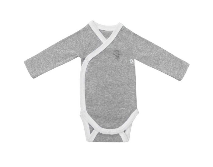 PREMIERS MOMENTS Body Manches Longues Crois� - 100% Coton Bio - Perle