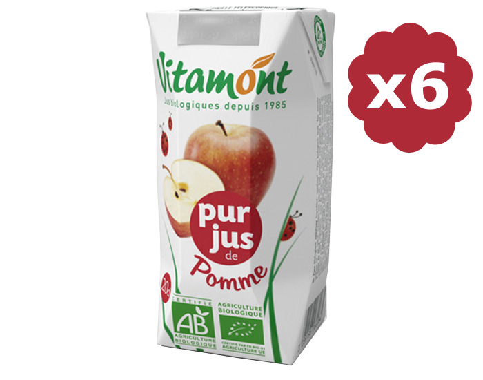 VITAMONT Pur Jus de Pomme Bio - 6 x 20 cl
