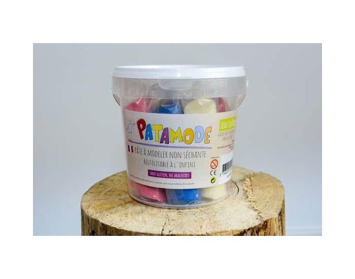 PATAMODE Pte  Modeler Vgtale Non Schante - Sceau 8 Batons Multicolores - Ds 3 ans