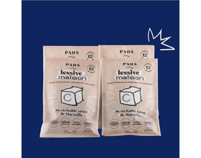 PAOS Sachets de Lessive Maison pour DIY - 60G 