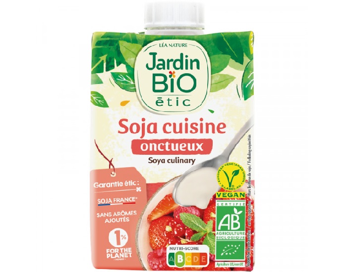 JARDIN BIO Soja Cuisine Sans Gluten - 20 cl