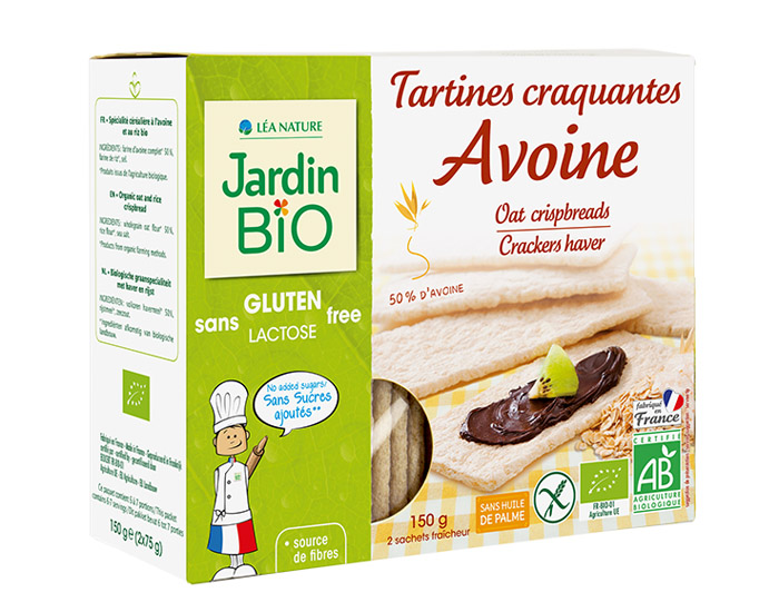 JARDIN BIO Tartines Craquantes Avoine Sans Gluten
