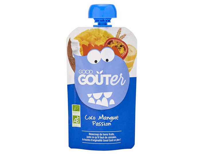 GOOD GOUTER Gourde de Fruit 120 g - Coco, Mangue, Passion - Ds 36 mois