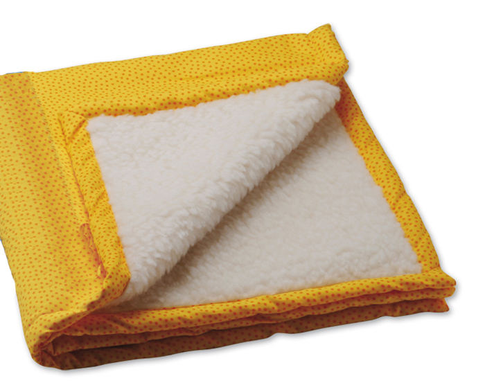 SALING Tapis de Jeu Laine et Coton Bio Orange - 80 x 100 cm