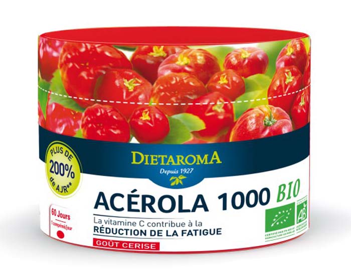 DIETAROMA Ac�rola 1000 Go�t Cerise - 60 Comprim�s