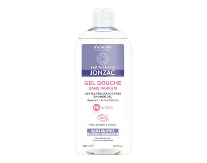 JONZAC Réactive - Gel Douche Sans Parfum - 500 ml