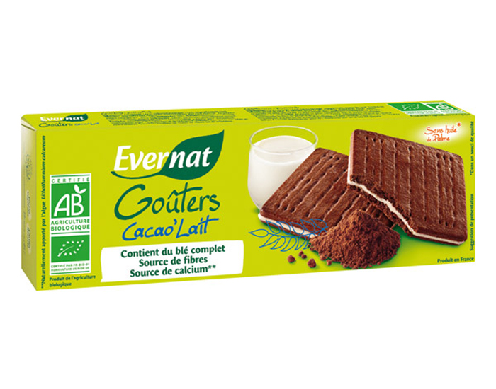 EVERNAT Goûters Cacao'Lait - 150 g