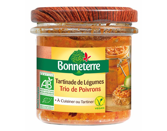 BONNETERRE Tartinade de Lgumes - Trio de Poivrons - 135 g