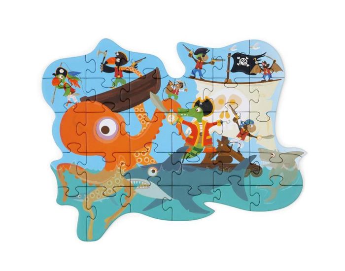 SCRATCH EUROPE Puzzle  Contours Pirates 29 Pices - Ds 3 ans