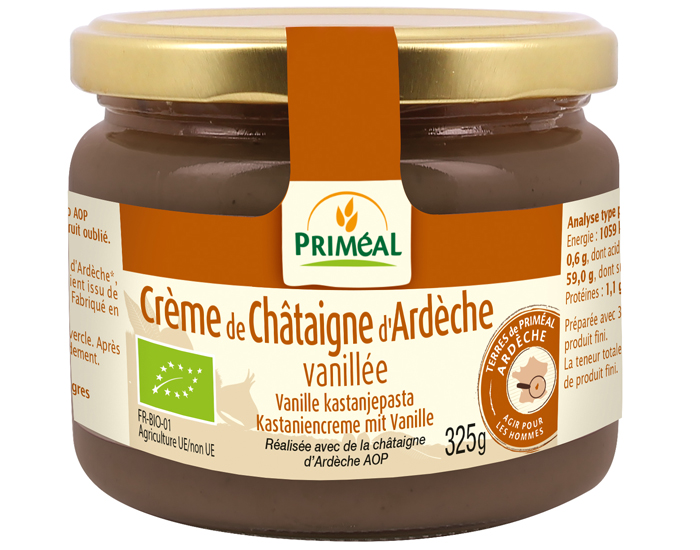 PRIMEAL Crème de Châtaigne Vanillée - 325 g
