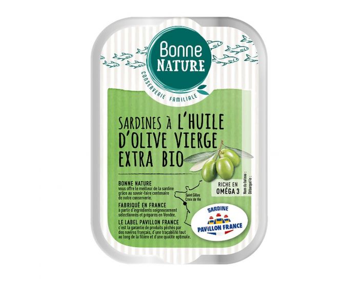 BONNE NATURE Sardines MSC � l'huile olive bio 115g