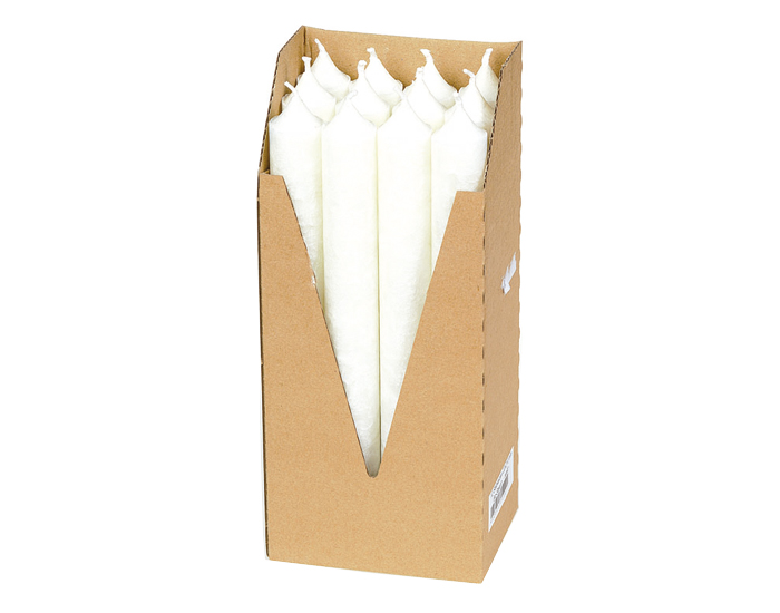 EUBIONA 12 Bougies Chandeliers en Starine Bio - Blanc - 22 x 210 mm