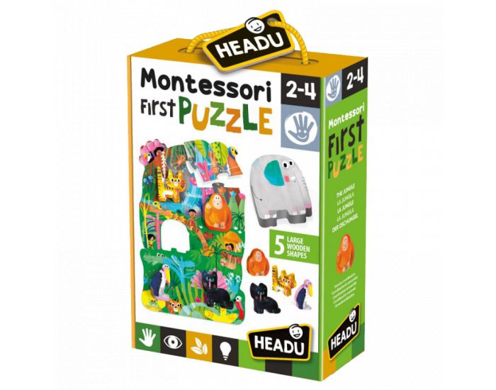 HEADU First Puzzle - The Jungle - Montessori - D�s 2 ans