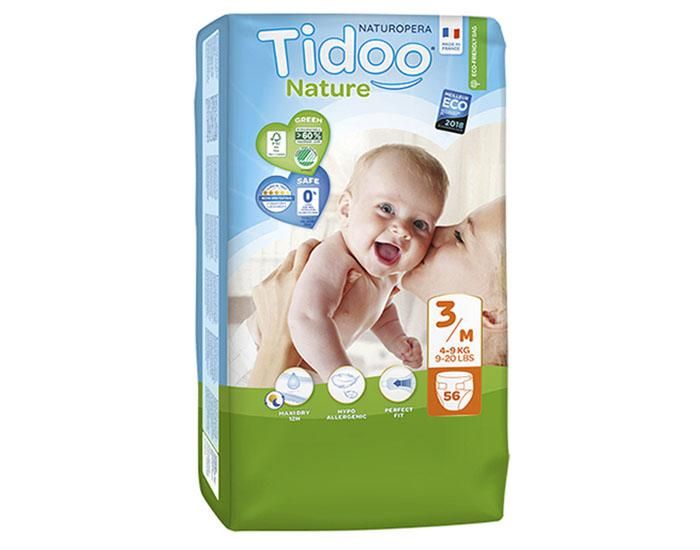 TIDOO Couches Ecologiques Nature - Pack Economique - Lot de 6