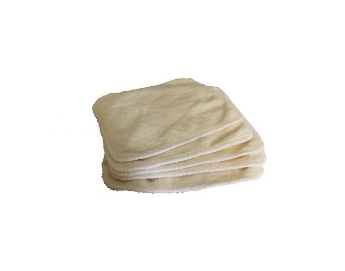 EASY DORT Lot de 10 Lingettes lavables Coton Bio - Ecru - 20x20 cm