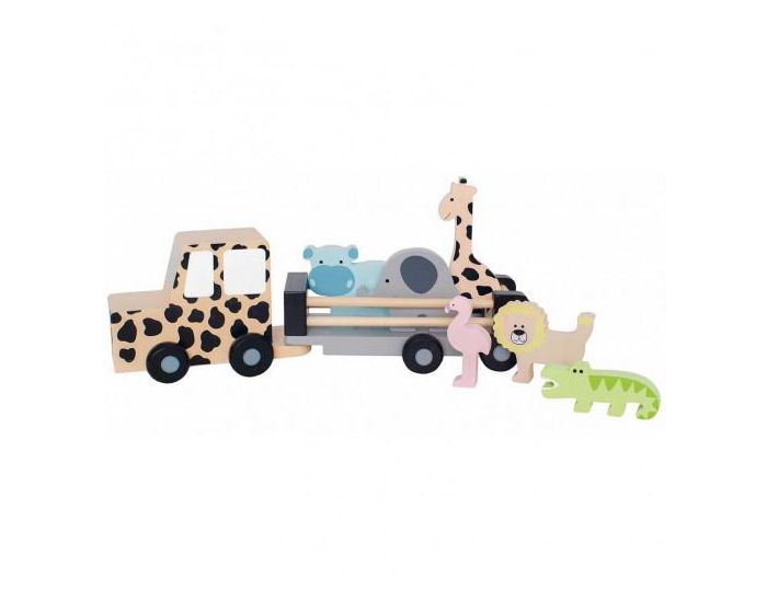 JABADABADO Jouet en Bois Grande Voiture Jeep Safari - D�s 18 mois