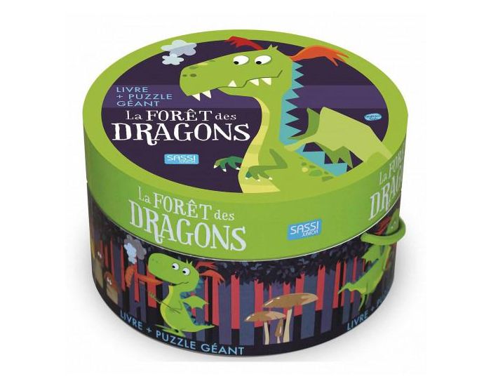 SASSI JUNIOR Puzzle g�ant & Livre La for�t des dragons - D�s 3 ans