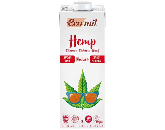 ECOMIL Boisson au Chanvre Bio - Sans Sucres - 1 L