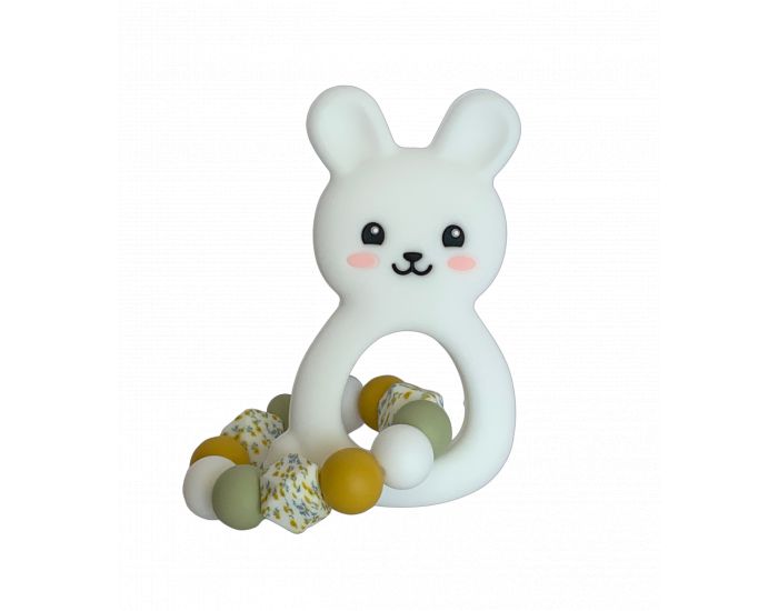 MAWEN MATERNE Hochet Silicone - Lapin Blanc - D�s 4 mois