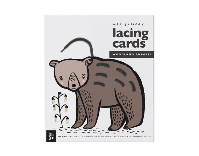 WEE GALLERY Cartes A Lacer - Animaux De La For�t - D�s 3 Ans