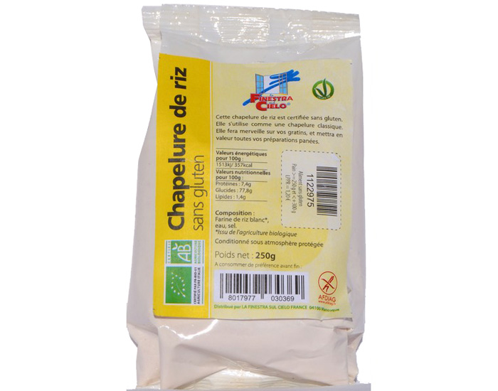 LA FINESTRA SUL CIELO Chapelure de Riz Sans Gluten - 250 g