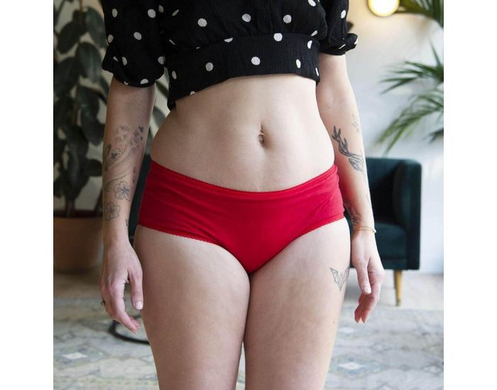 ELIA Shorty Menstruel Sixtine Coquelicot - Flux Abondant