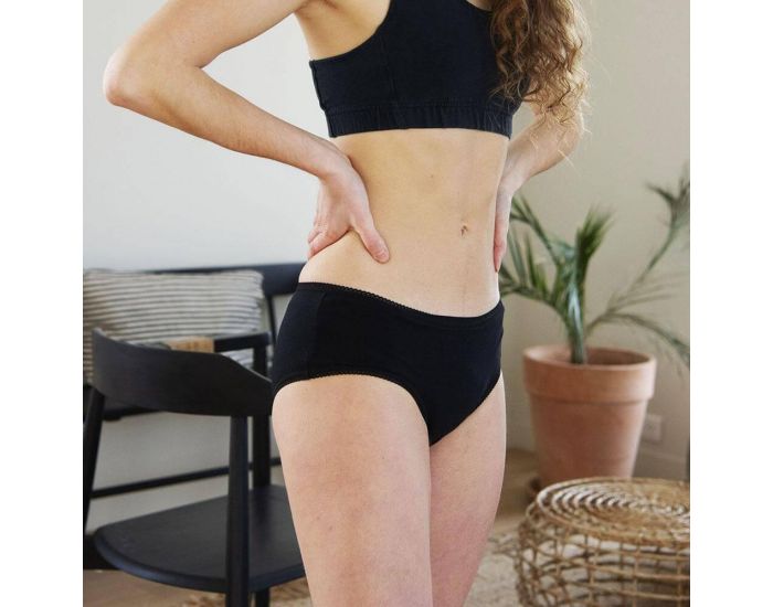 ELIA Shorty Menstruel Sixtine Noir - Flux Abondant