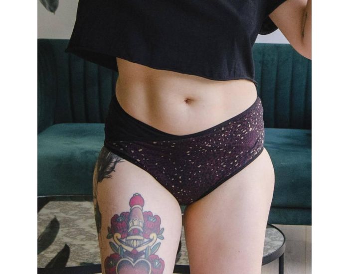 ELIA Culotte Taille Haute Menstruelle Simone L�opard - Flux Abondant