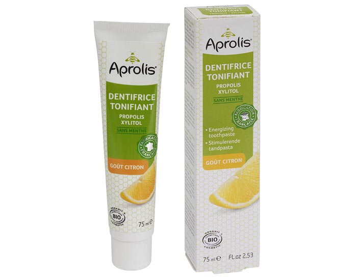 APROLIS Dentifrice Tonifiant Xylitol Propolis - Goût Citron - 75 ml