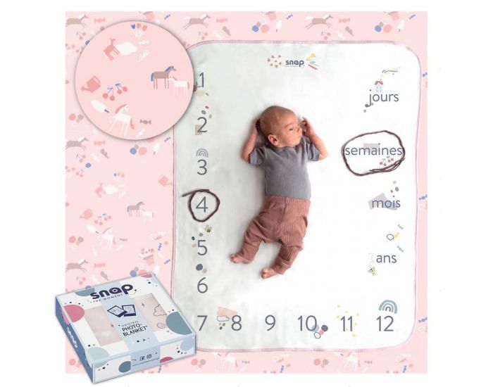 SNAP THE MOMENT Couverture �tape B�b� - Candy pink  
