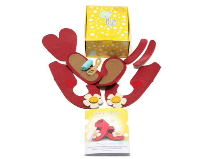 DAISYROOTS Kit Fabriquer Ses Chaussons Bb - Mary Jane - 12 mois