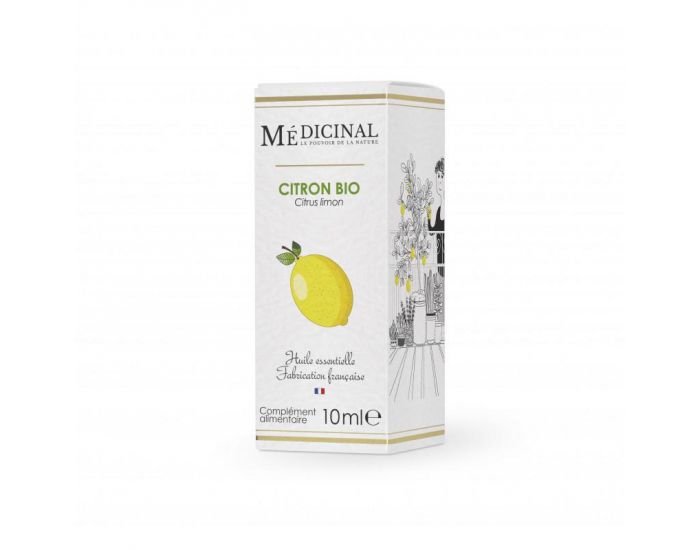 MEDICINAL Huile Essentielle Bio Citron - 10 Ml