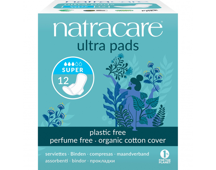 NATRACARE Serviette Hyginique Ultra  Ailettes Super - Boite de 12