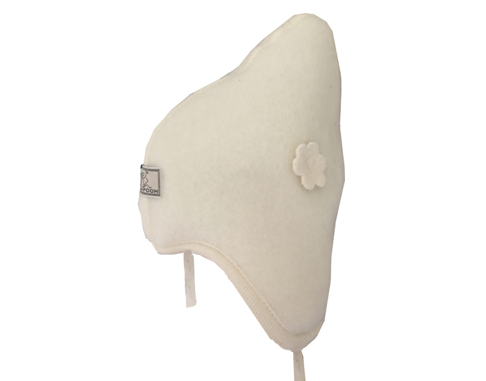 PICKAPOOH Bonnet Bb Polaire de Laine Zoe - Ecru