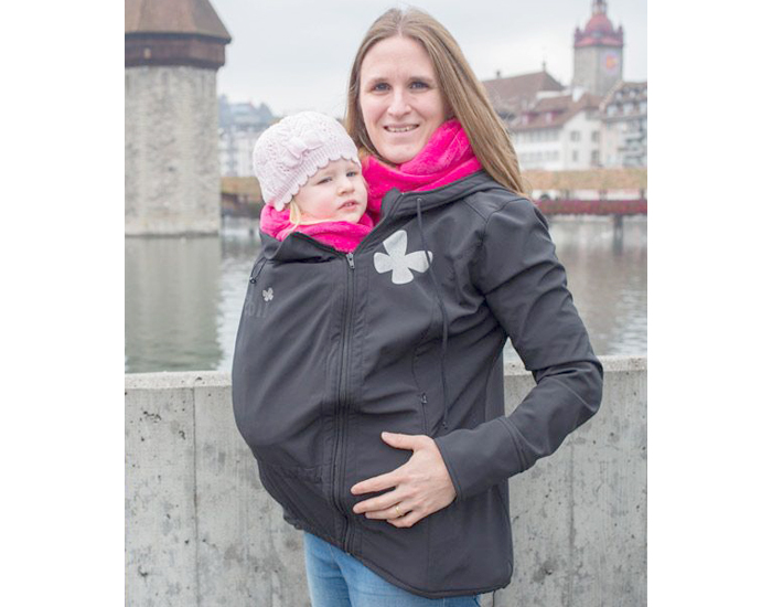 ZOLI Veste de Portage et de Grossesse Softshell - Week-end Noir