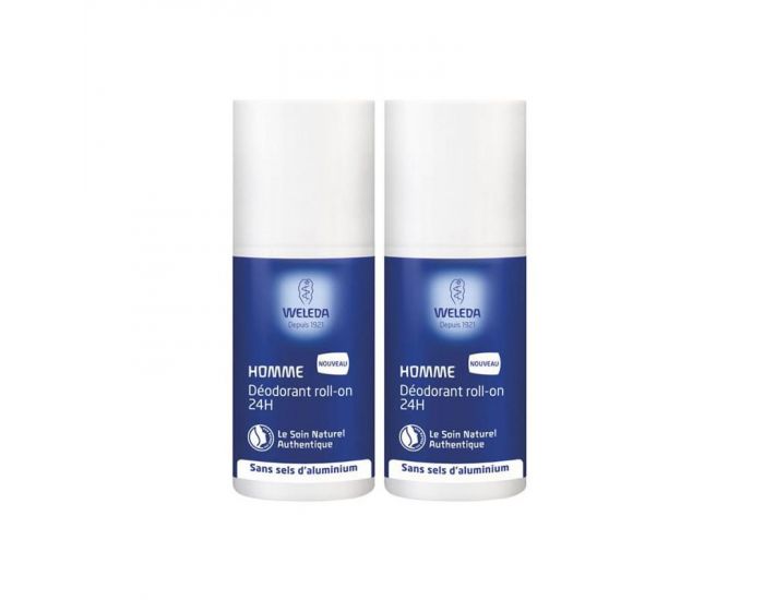WELEDA Offre Duo D�odorant Roll On - Homme - 2 x 50 ml