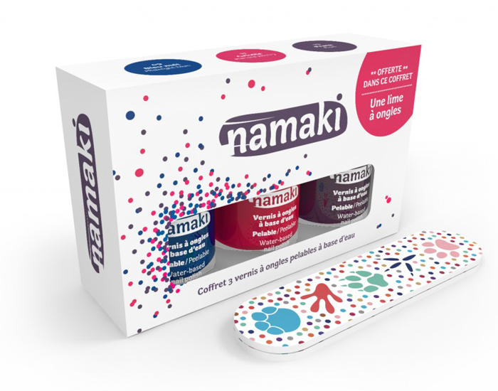 NAMAKI Coffret 3 Vernis Bleu Nuit - Griotte - Prune
