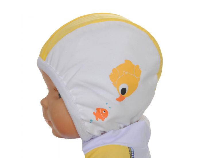 PIWAPEE Bonnet de bain Bb Nageur - Canard Blanc