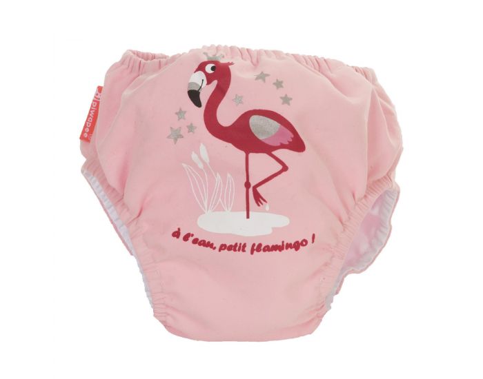 PIWAPEE Maillot Couche Anti Fuite Clipsable Swim + Bb Nageur - Flamingo Rose