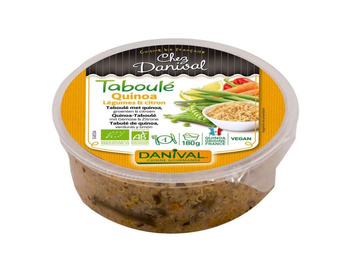 DANIVAL Taboul de quinoa aux petits lgumes et citron 180g