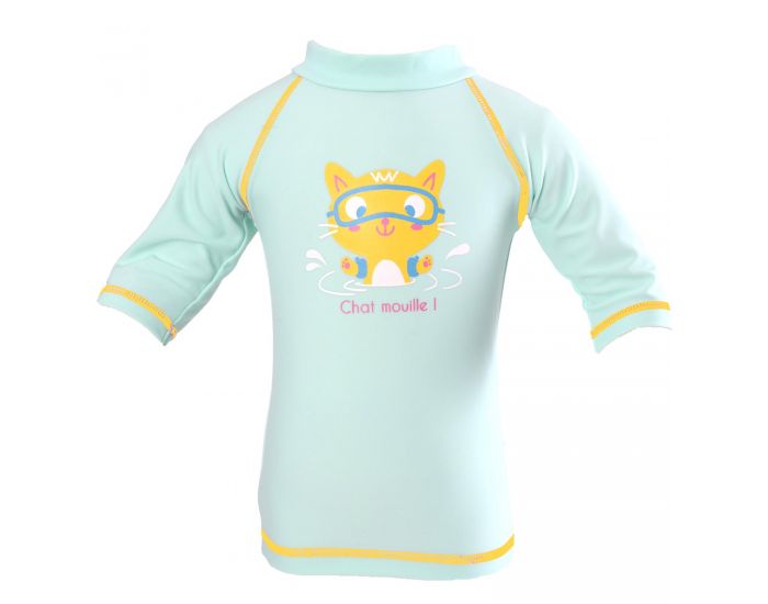 PIWAPEE Top Lycra Anti UV UPF50+ - Chaton Vert d'Eau