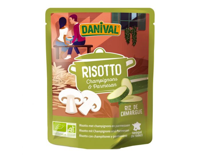 DANIVAL Risotto Crmeux aux Champignons et Parmesan - 250 g