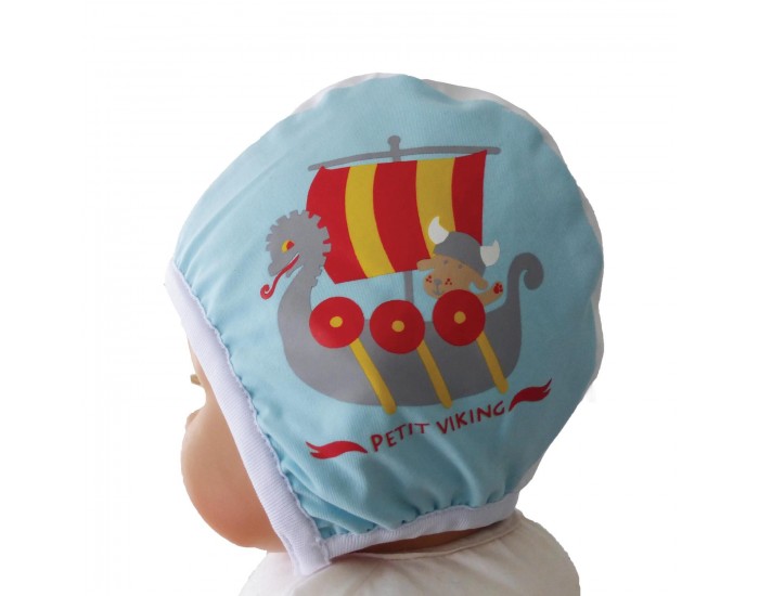 PIWAPEE Bonnet de bain B�b� Nageur Bleu ciel Viking